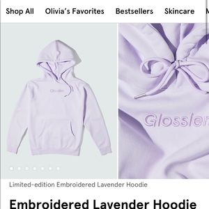 Glossier Hoodie Lavender Medium